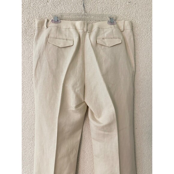 Calvin Klein Womens High Rise Minimalist Wide Leg Whitney Pant Beige Size 14 NWT - Picture 9 of 14